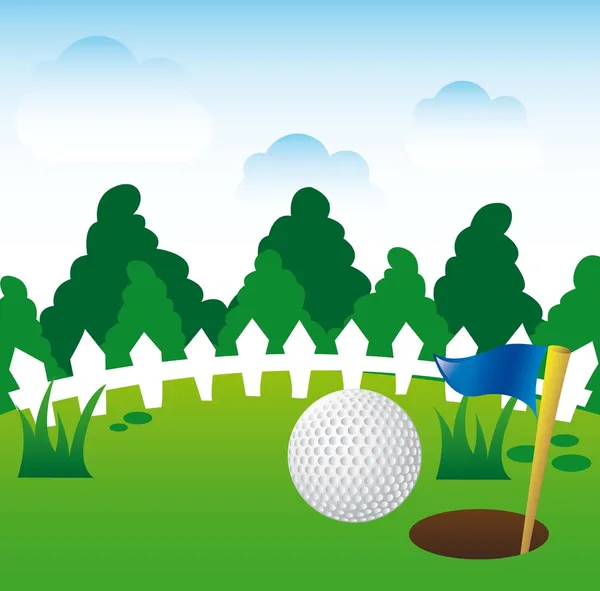 Golf ilustracja — Wektor stockowy