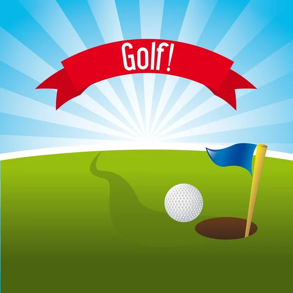 Illusztráció Golf — Stock Vector