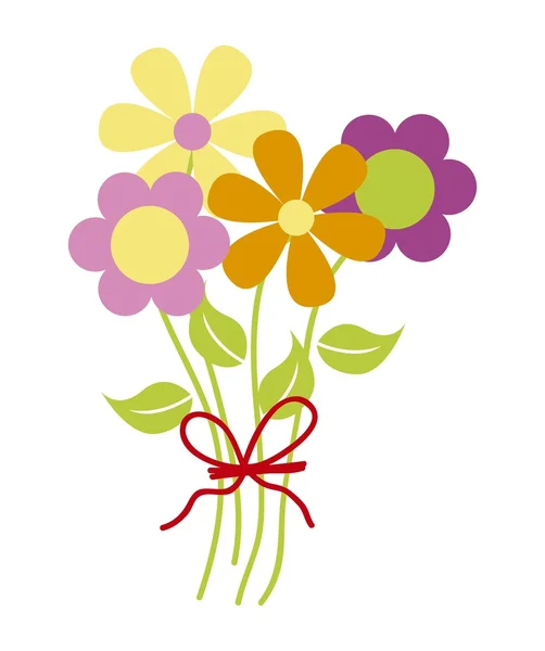 Boeket bloemen — Stockvector