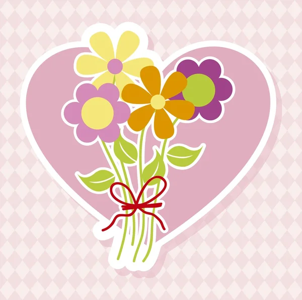 Bouquet Fleurs — Image vectorielle