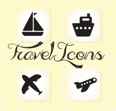 seyahat ve ulaşım simgeler