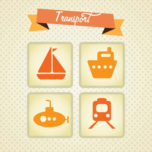 Travel and Transport Icons — Stock Vector