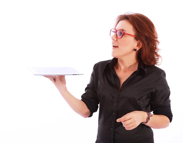 Hand and tablet computer — Stock Photo, Image