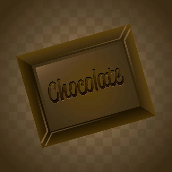 Barra de chocolate — Vetor de Stock