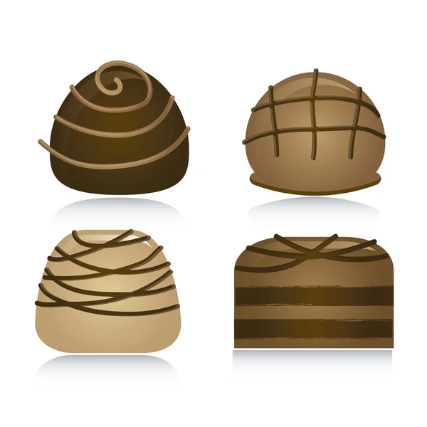 Truffe au chocolat — Image vectorielle