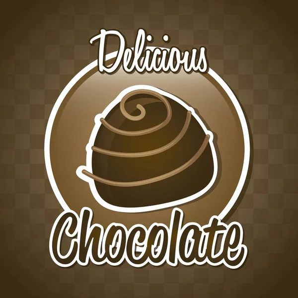 Trufa de chocolate — Vector de stock