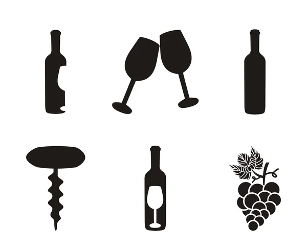 Wine icons — Stock Vector