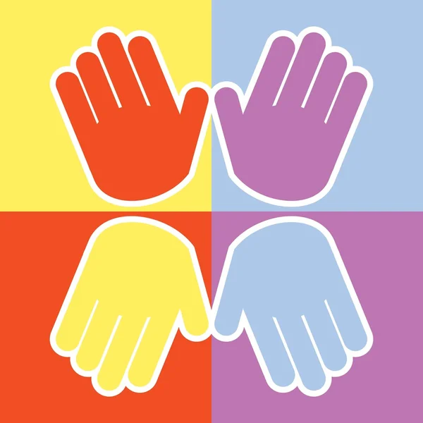 Hands Icons — Stock Vector