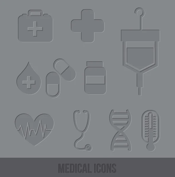 Iconos de medicina — Vector de stock