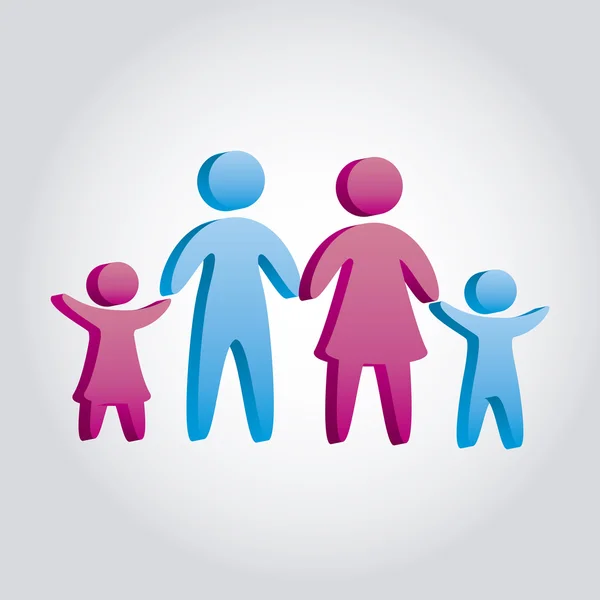 Icônes familiales — Image vectorielle