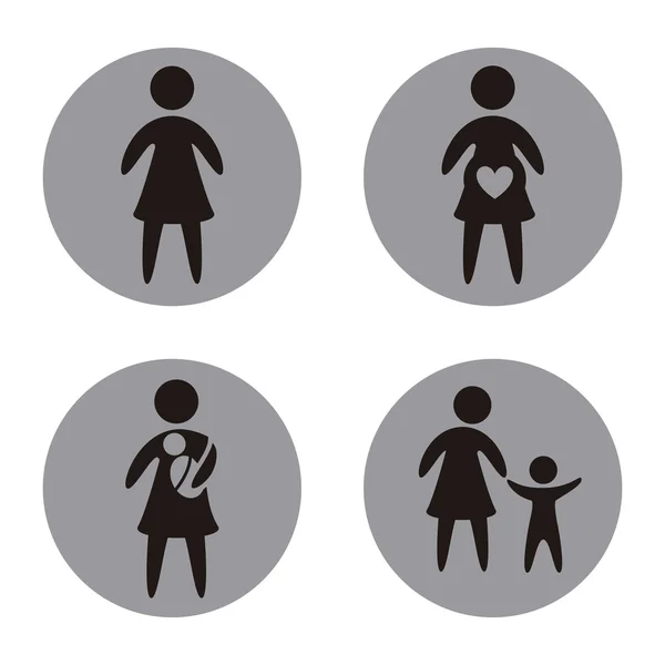 Familie Pictogrammen — Stockvector