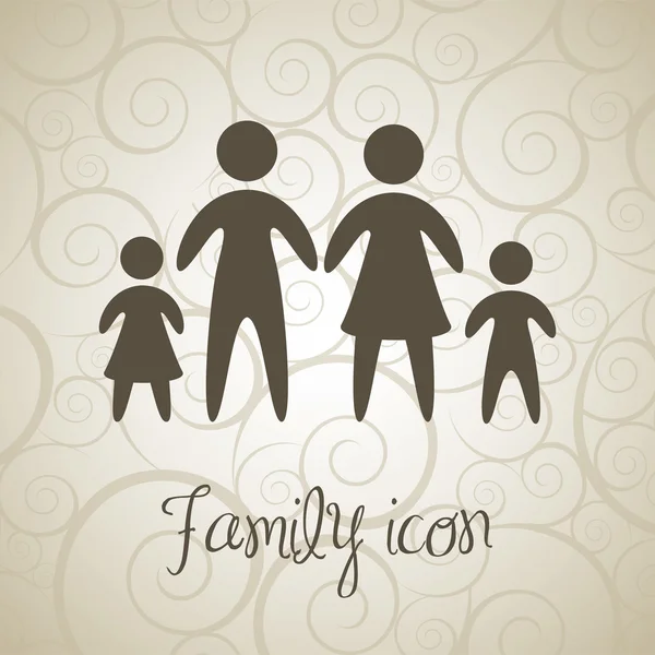 Icônes familiales — Image vectorielle