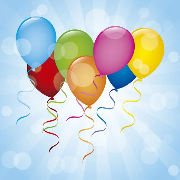 Aniversário de balões — Vetor de Stock