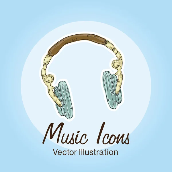 Ícones de música — Vetor de Stock