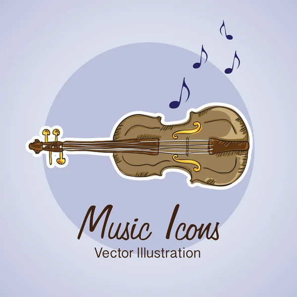 Iconos de música — Vector de stock