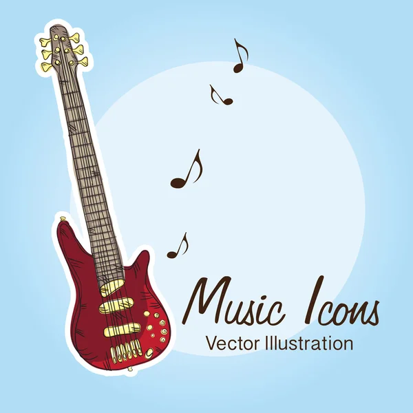 Iconos de música — Vector de stock