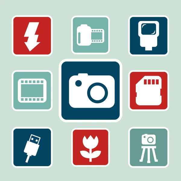 Photography icons — Stock Vector