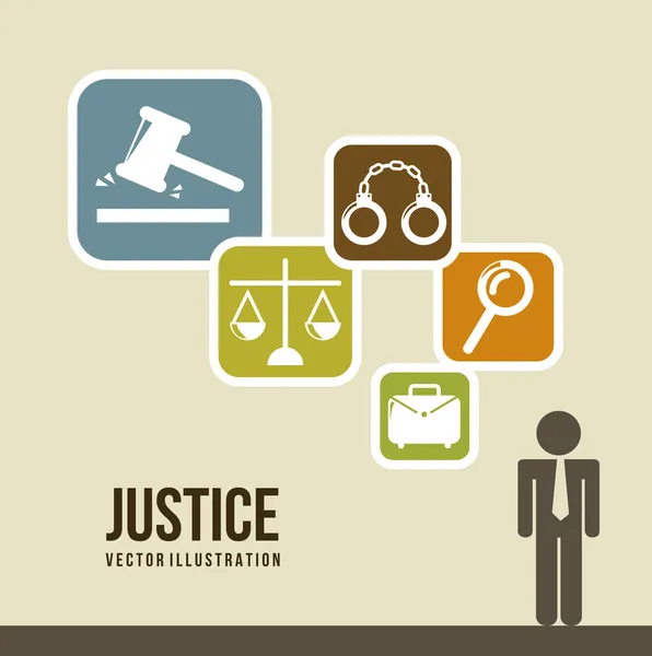 Justice icons — Stock Vector