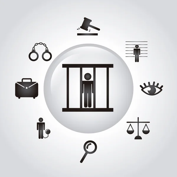 Jail icons — Stock Vector