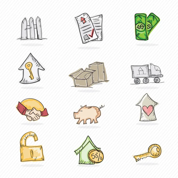 Iconos de negocios — Vector de stock