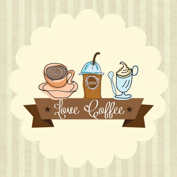 Iconos de café — Vector de stock