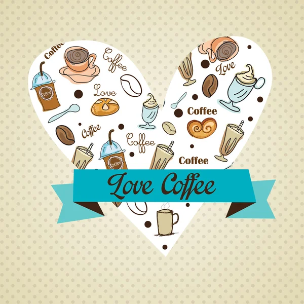 Iconos de café — Vector de stock