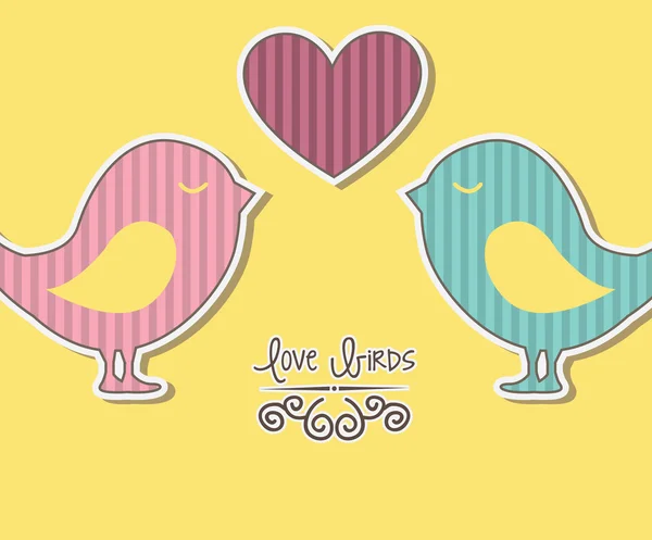 Ptačí láska — Stockový vektor