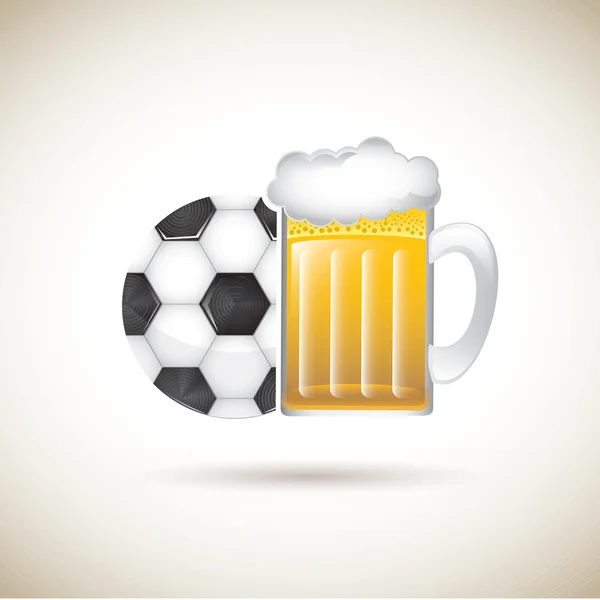 Bière et sport — Image vectorielle