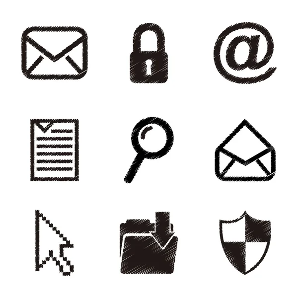 Email icons — Stock Vector