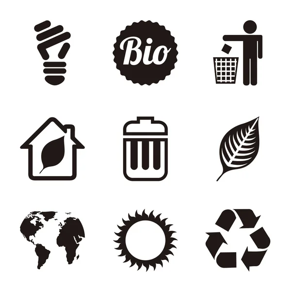 Iconos de ecología — Vector de stock