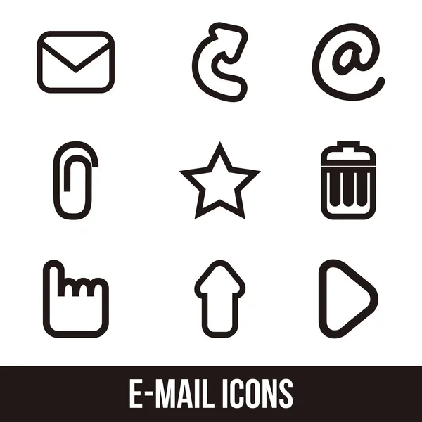 Ícones de email — Vetor de Stock