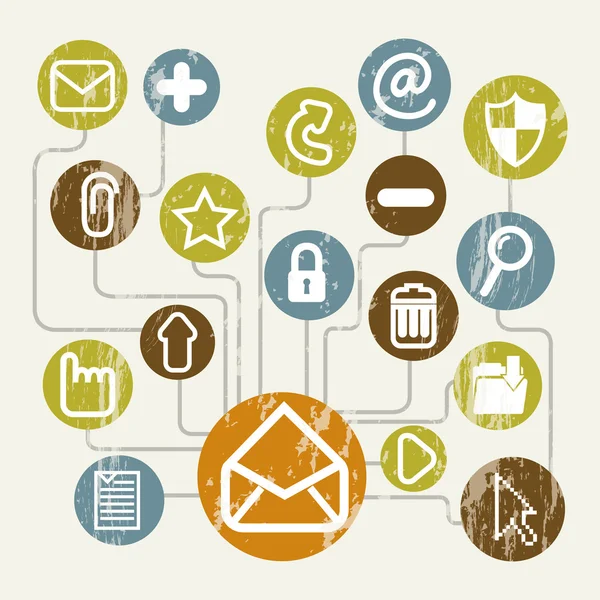 Email icons — Stock Vector