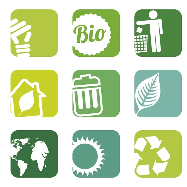 Ecology icons — Stock Vector