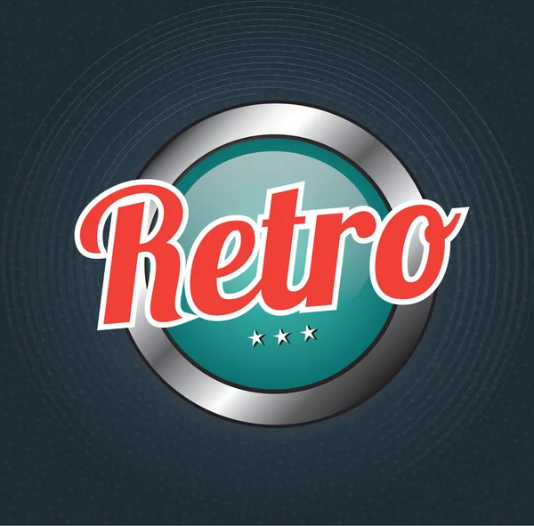 Retro button — Stock Vector