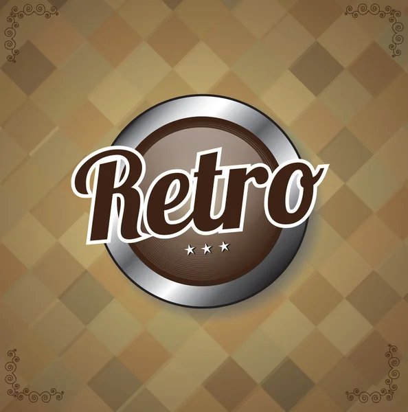 Düğme retro — Stok Vektör