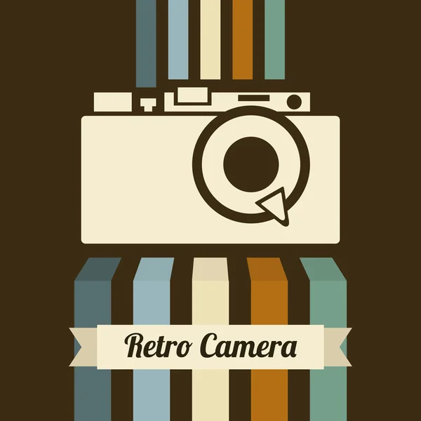 Retro camera over brown background. vector illustration — Stock Vector