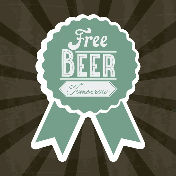 Bière gratuite — Image vectorielle