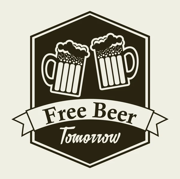 Bière gratuite — Image vectorielle