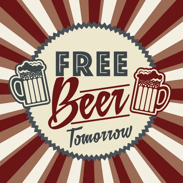 Gratis bier — Stockvector