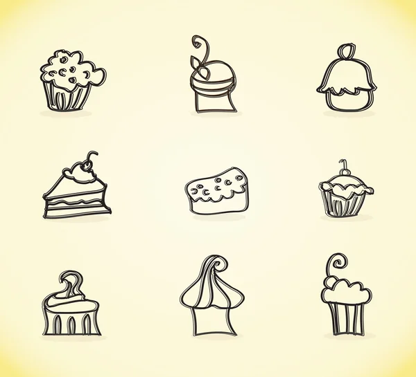 Cake & Cupcakes — стоковый вектор