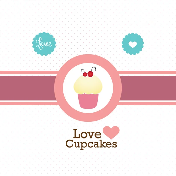 & Cupcakes κέικ εικονίδια — Διανυσματικό Αρχείο