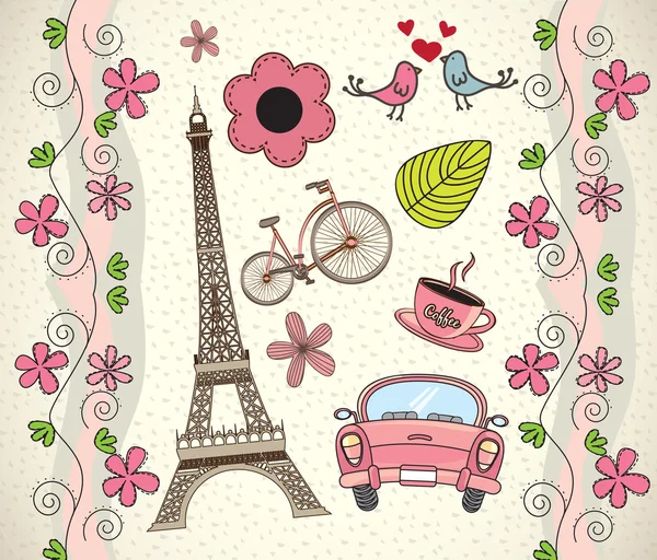 Love Paris — Stock Vector