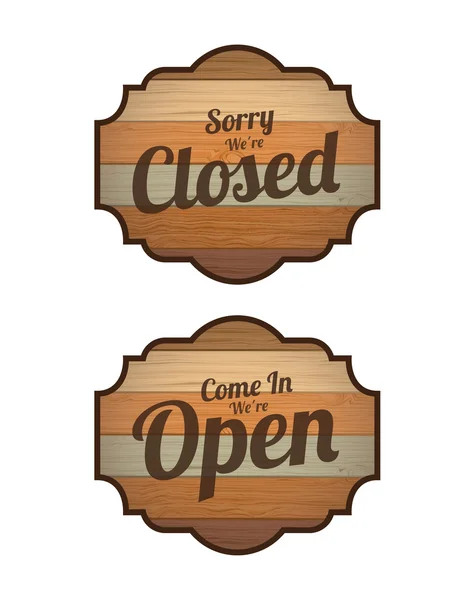 Closed and Open — Stock Vector