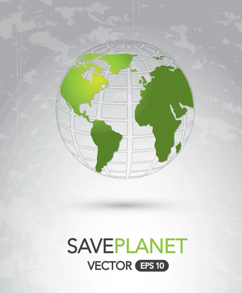 Salvar planeta — Archivo Imágenes Vectoriales