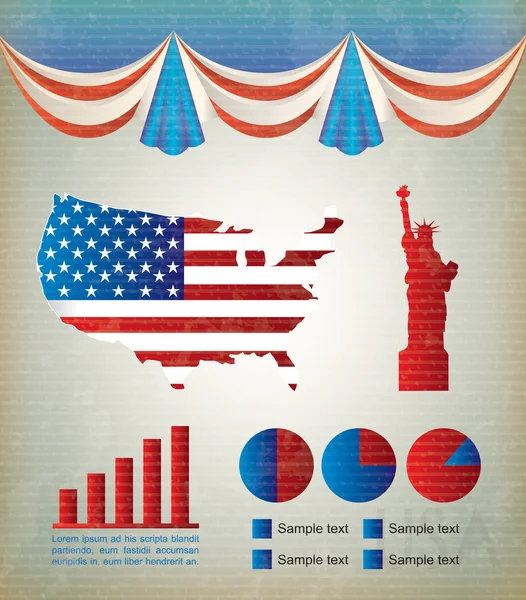 Estados Unidos — Vector de stock