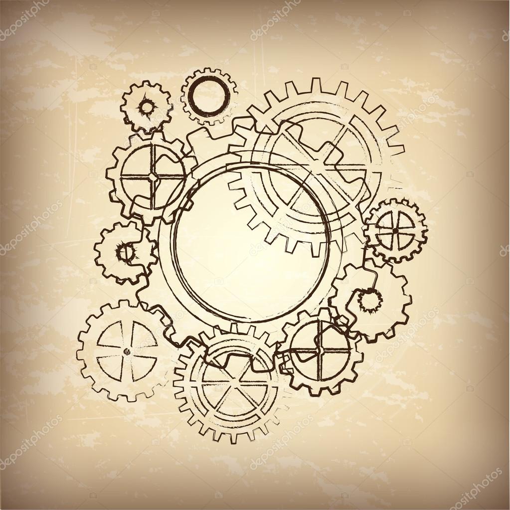 Engranajes antiguos Vector de stock #24894961 de ©yupiramos, image size:1023x1023