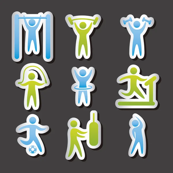 Fitness vector — Stock Vector