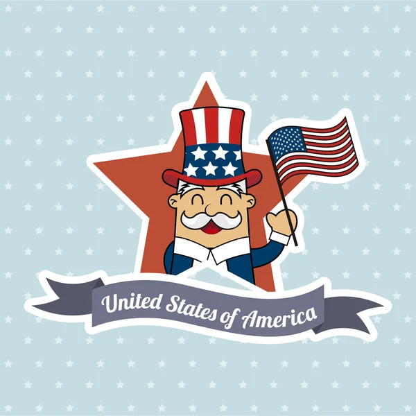 Uncle sam — Stock Vector