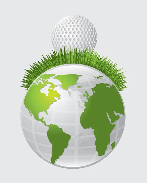 高尔夫和世界 — 图库矢量图片