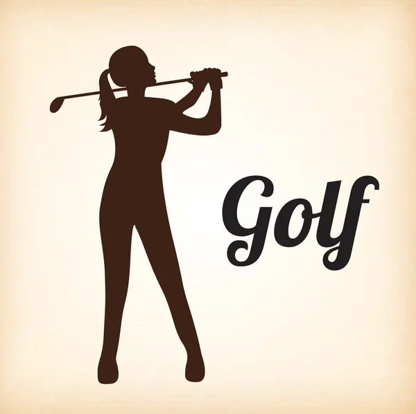 Παίκτης του γκολφ — Διανυσματικό Αρχείο